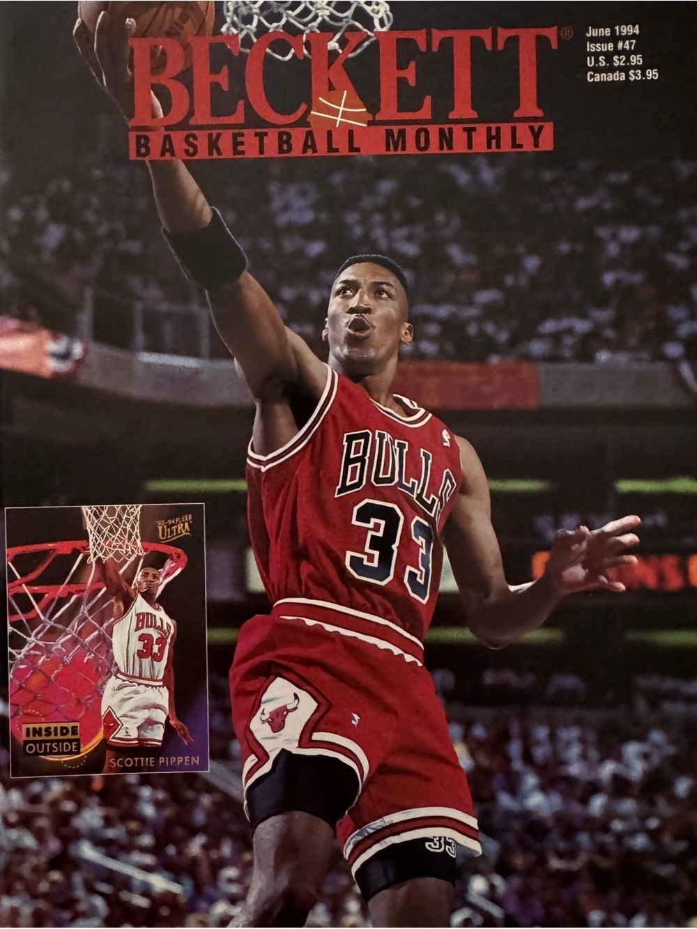 Beckett Basketball Monthly #47 June 1994 Scottie Pippen